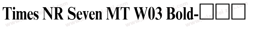 Times NR Seven MT W03 Bold字体转换